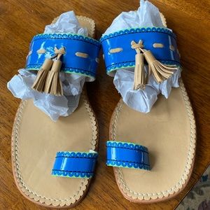 Penelope Chilvers leather flip flop with tassel